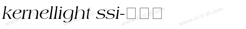 kernellight ssi字体转换